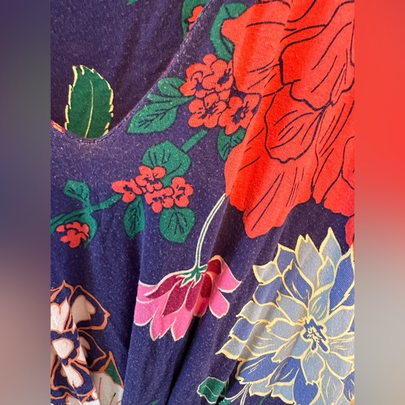 Cynthia Rowley blue floral sleeveless maxi dress size small - Picture 3 of 4